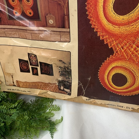 Vintage 1978 McCulla Crafts Inc, BUTTERFLY String Art Kit made in the USA - Picture 6 of 13